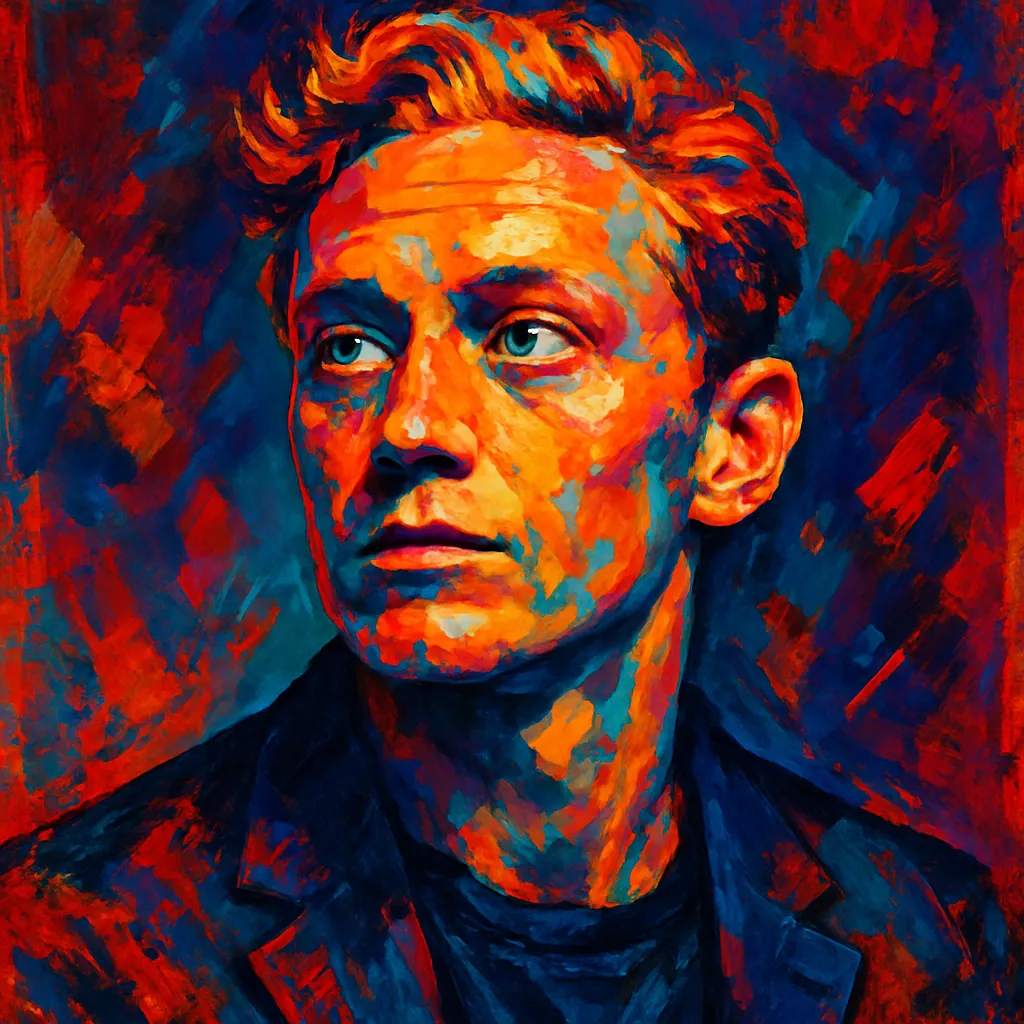 Artistic portrait of Matthias Schweighöfer