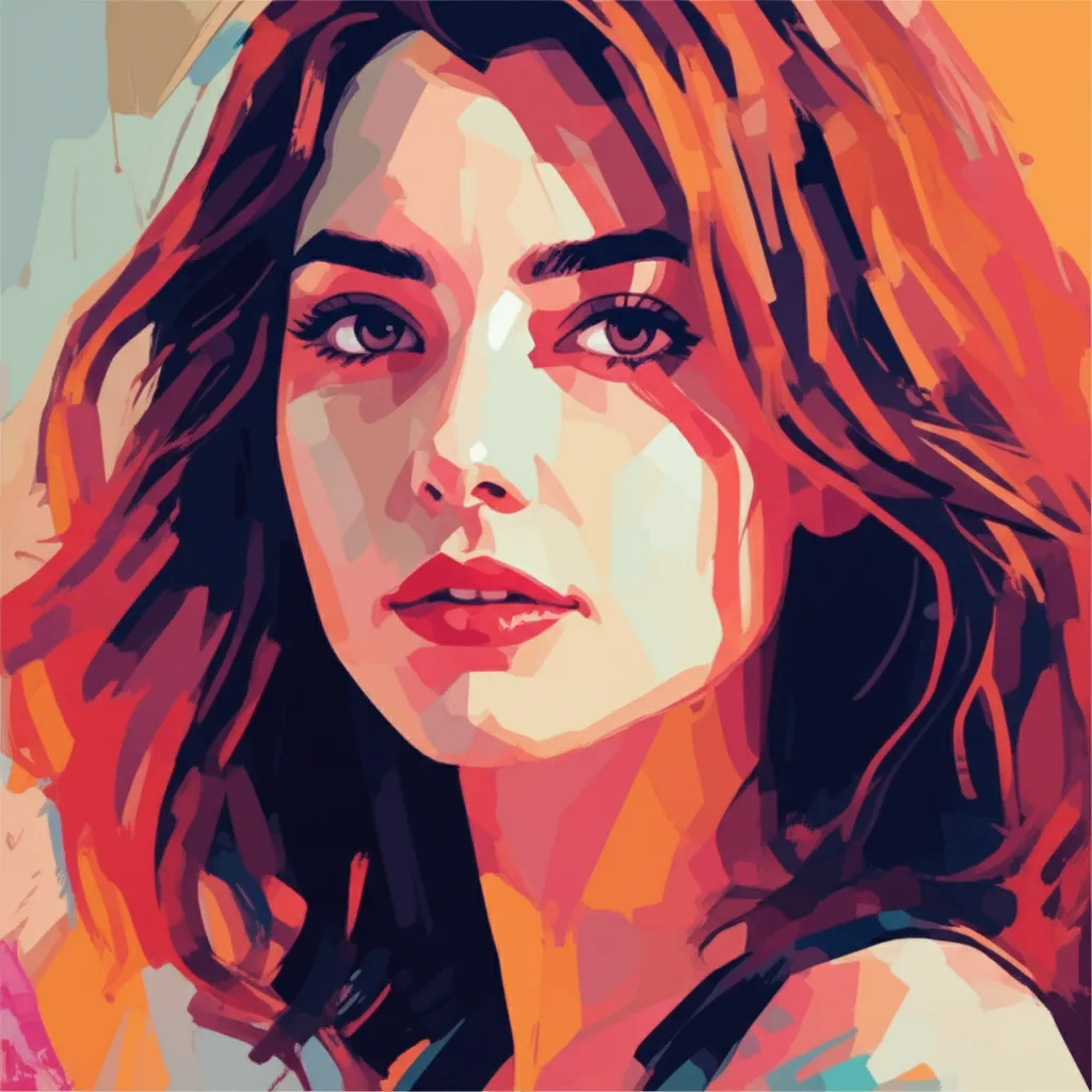 Artistic portrait of Matilde Gioli
