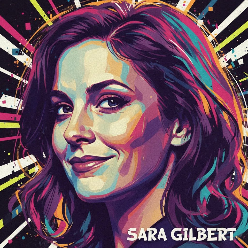 Artistic portrait of Sara Gilbert