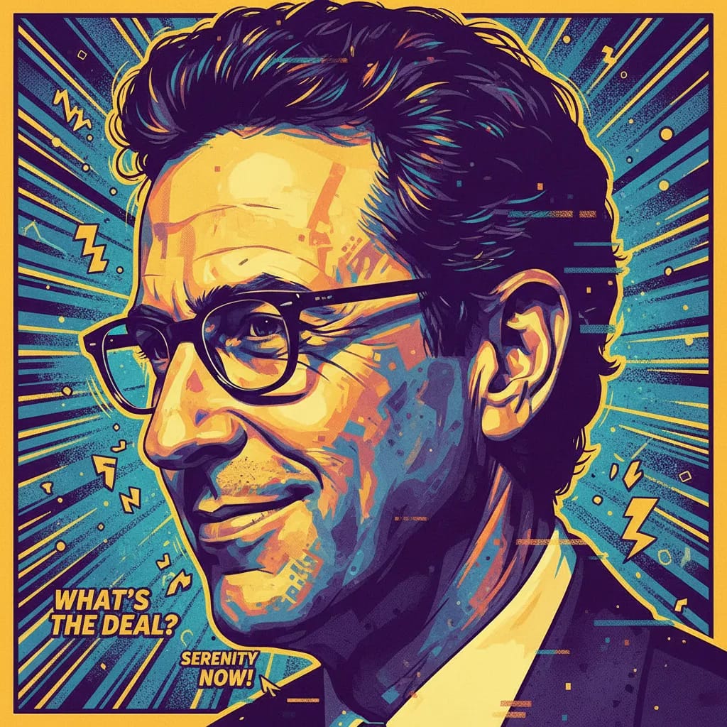 Artistic portrait of Jerry Seinfeld