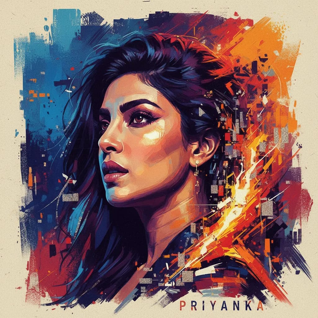 Artistic portrait of Priyanka Chopra Jonas