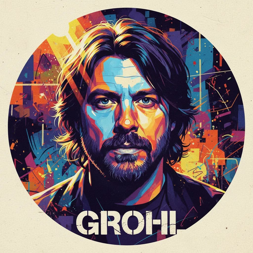 Artistic portrait of Dave Grohl