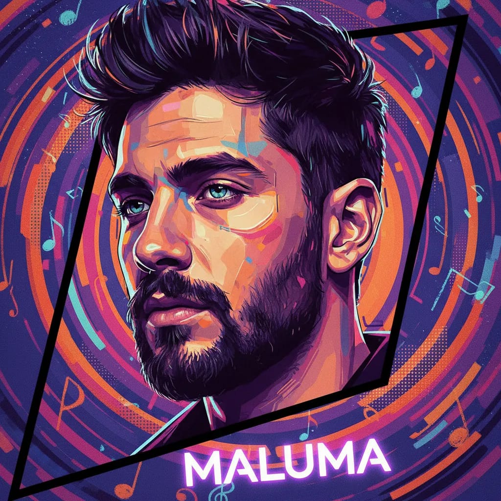Artistic portrait of Maluma