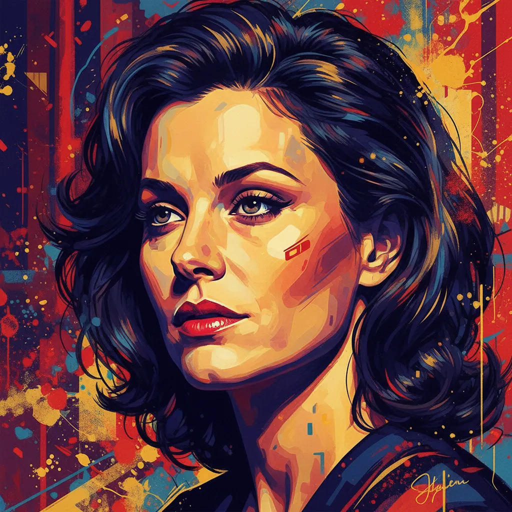 Artistic portrait of Geena Davis