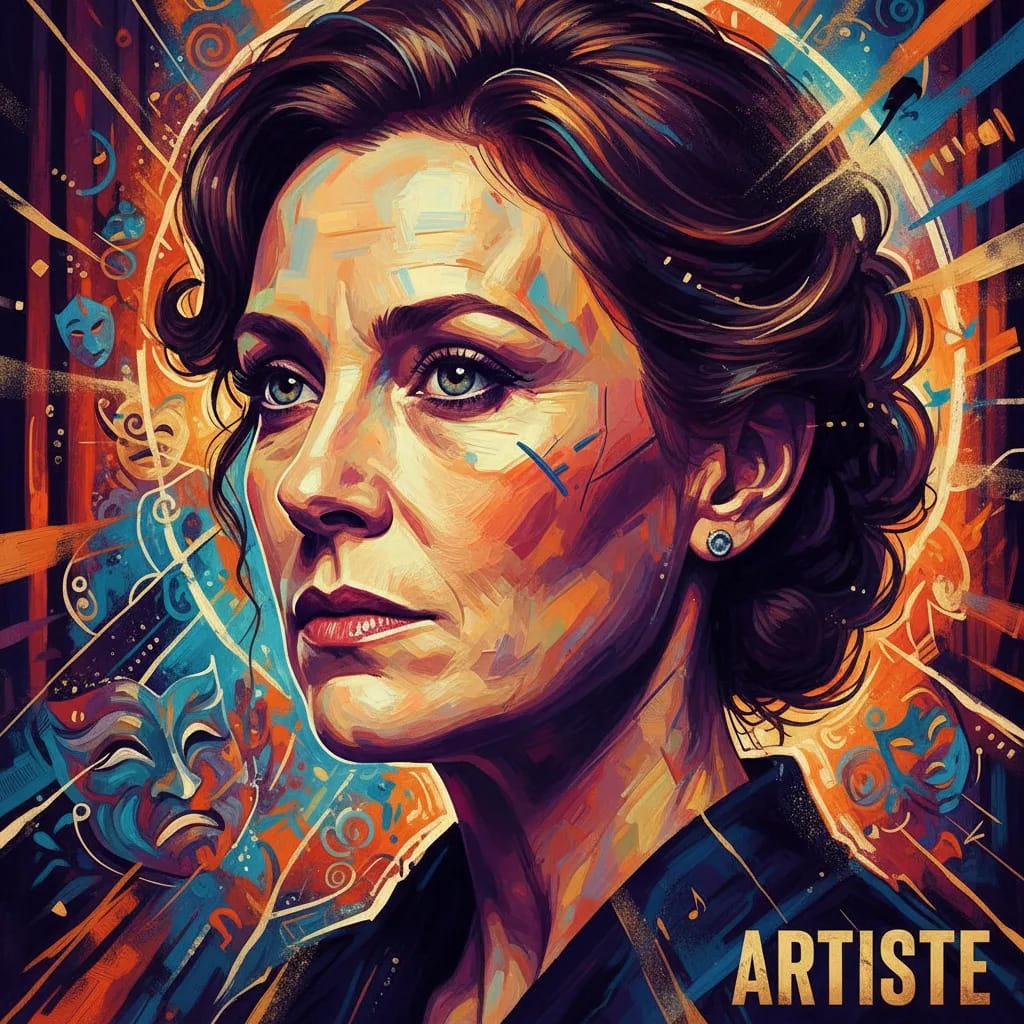 Artistic portrait of Lesley Manville