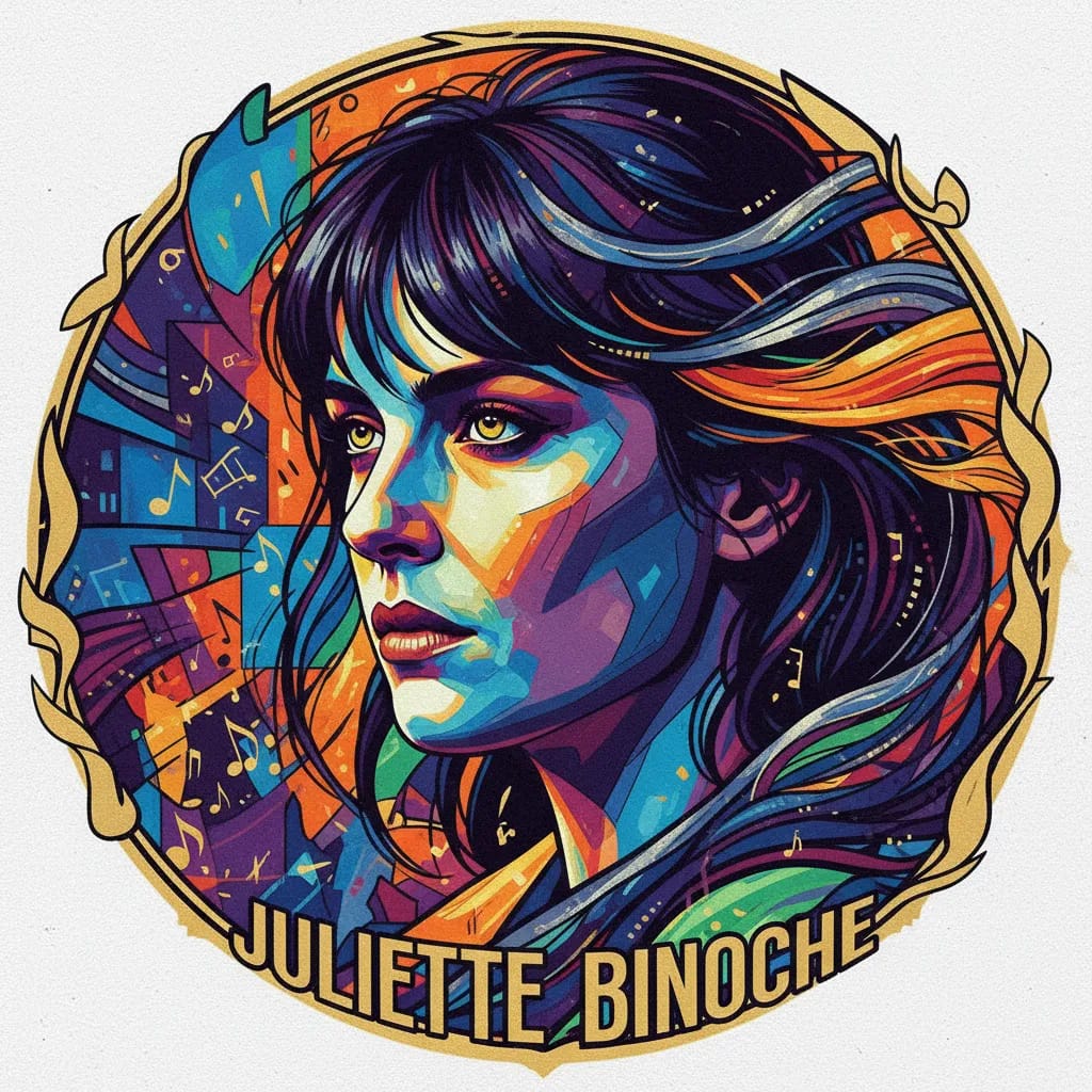 Artistic portrait of Juliette Binoche