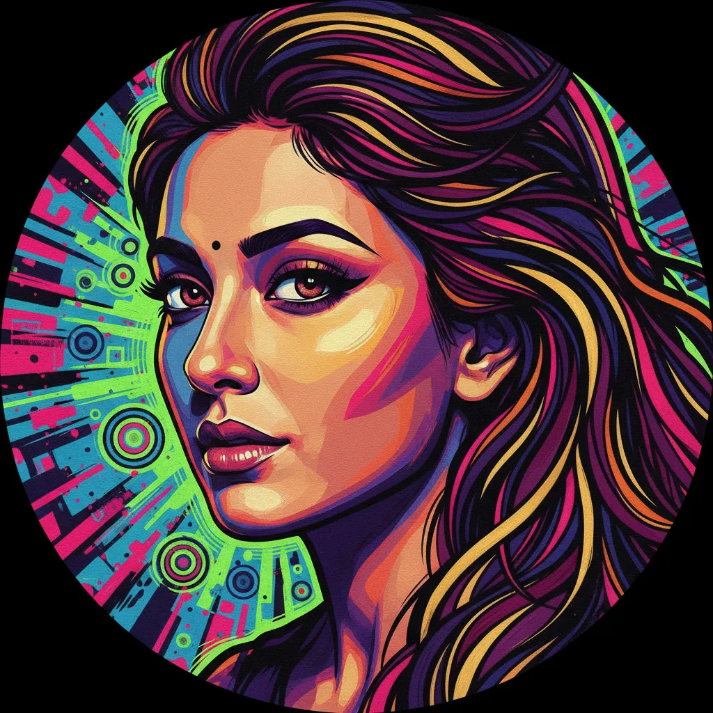 Artistic portrait of Amrita Rao
