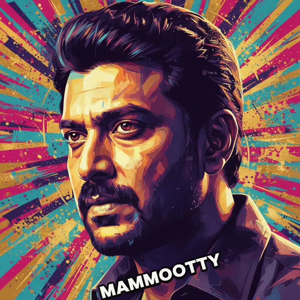 Artistic portrait of Mammootty