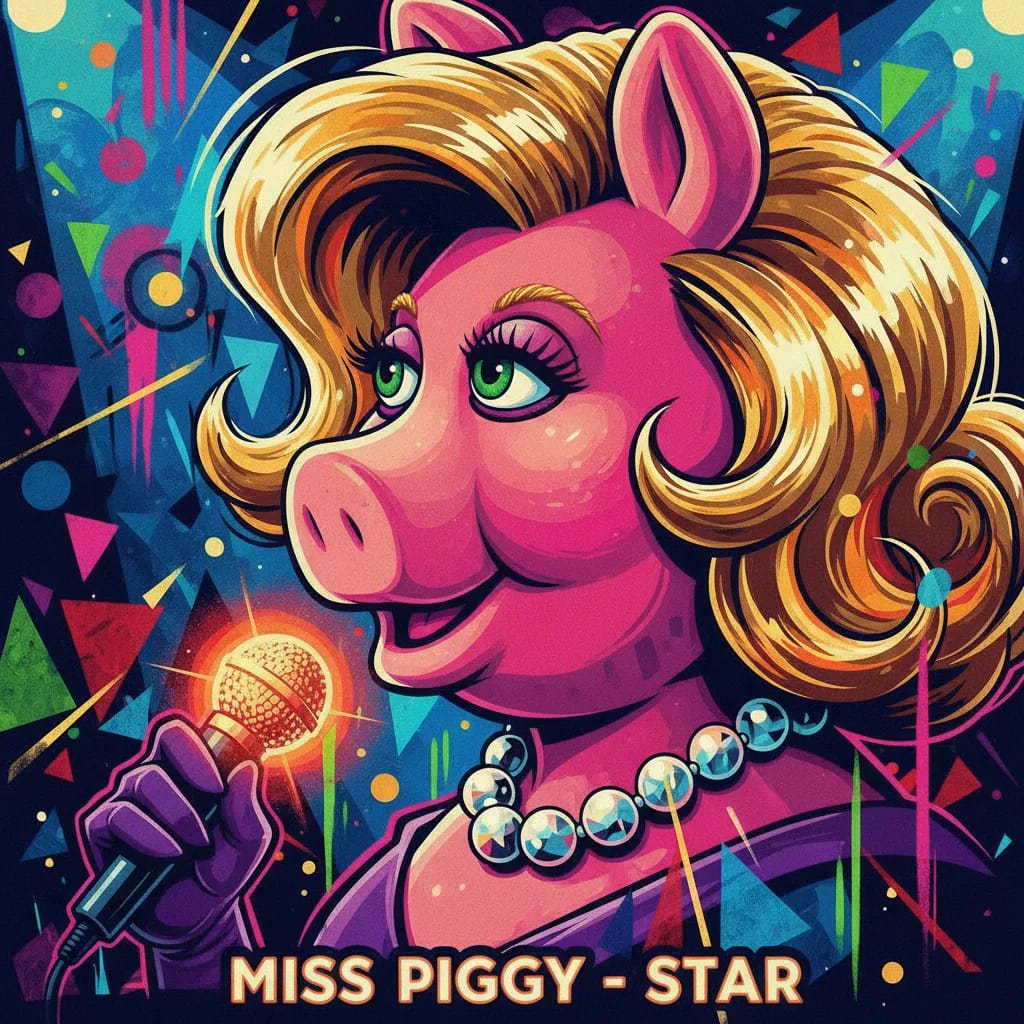 Artistic portrait of Miss Piggy