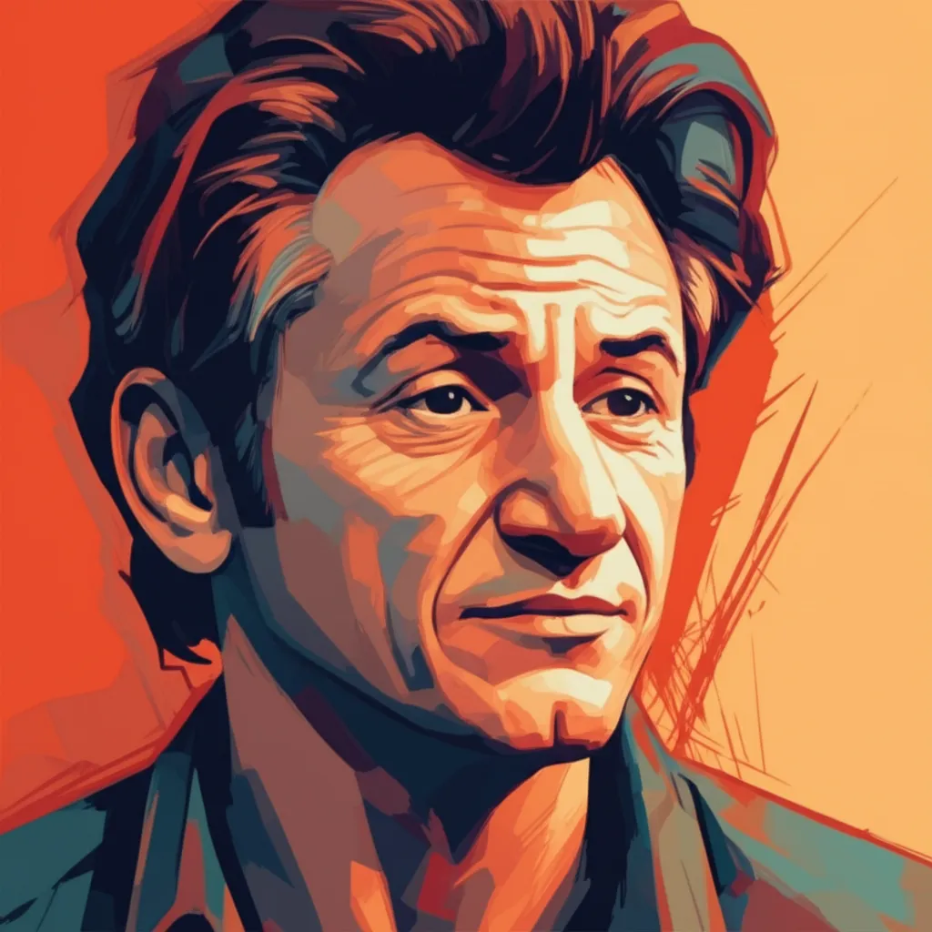 Artistic portrait of Sean Penn