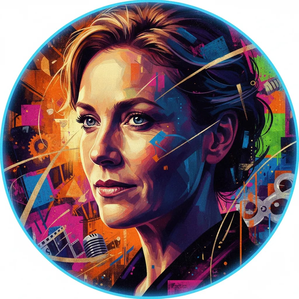 Artistic portrait of Sidse Babett Knudsen