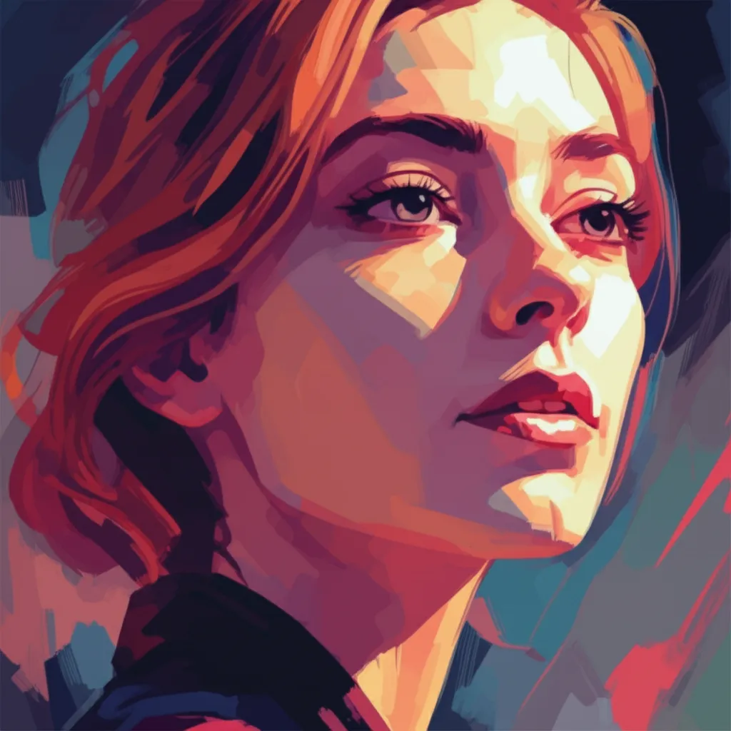 Artistic portrait of Anne Yernaux