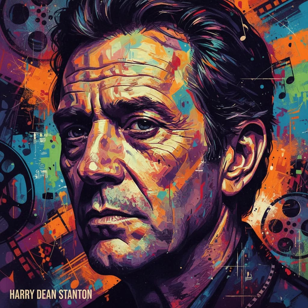 Artistic portrait of Harry Dean Stanton