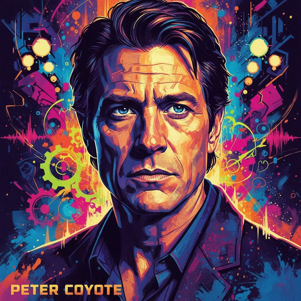 Artistic portrait of Peter Coyote