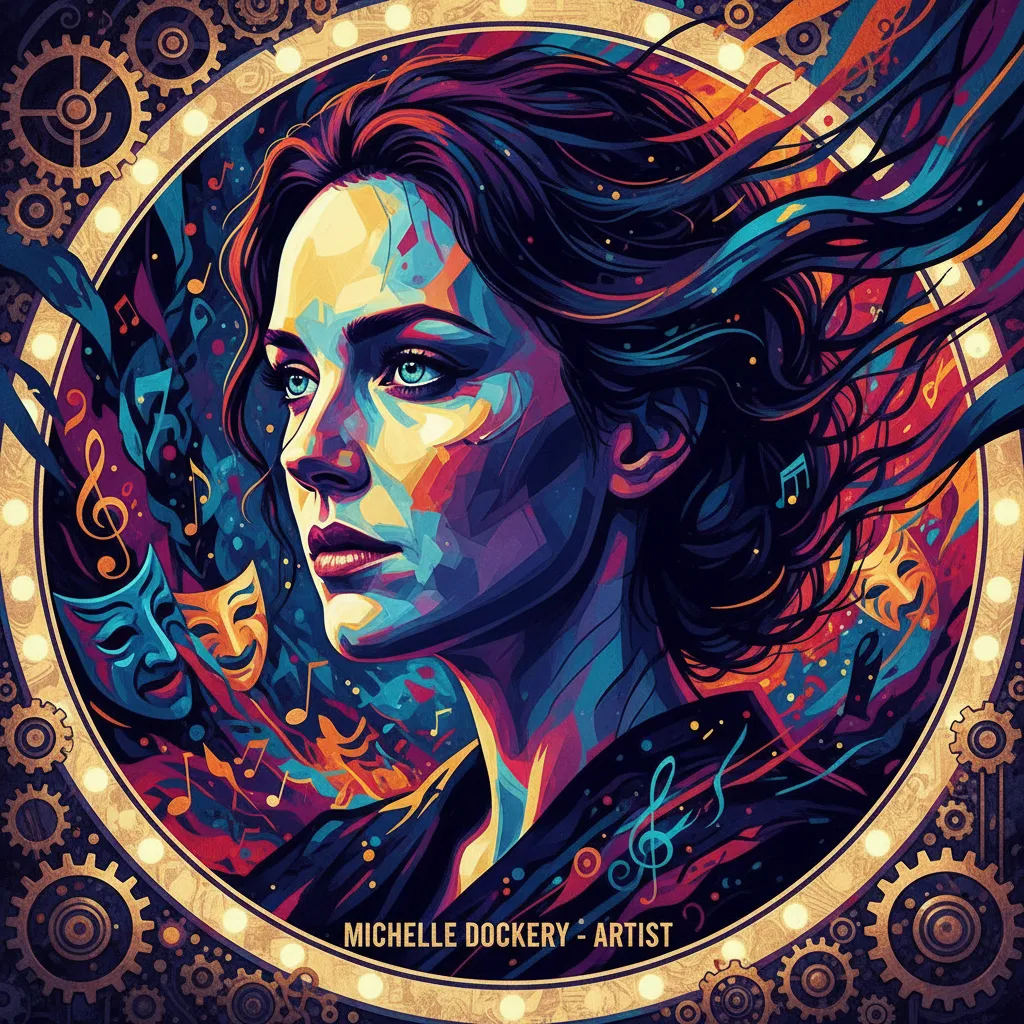Artistic portrait of Michelle Dockery