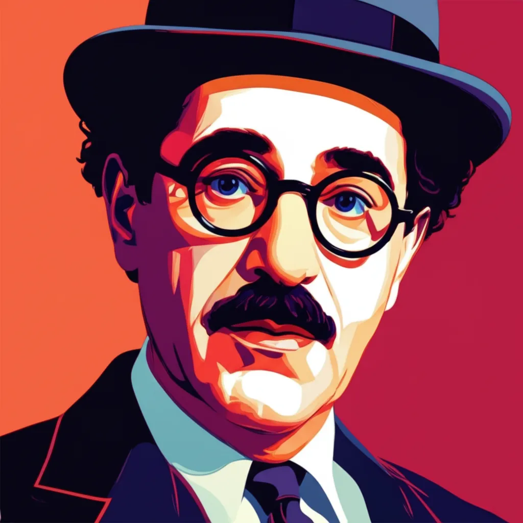 Artistic portrait of Groucho Marx