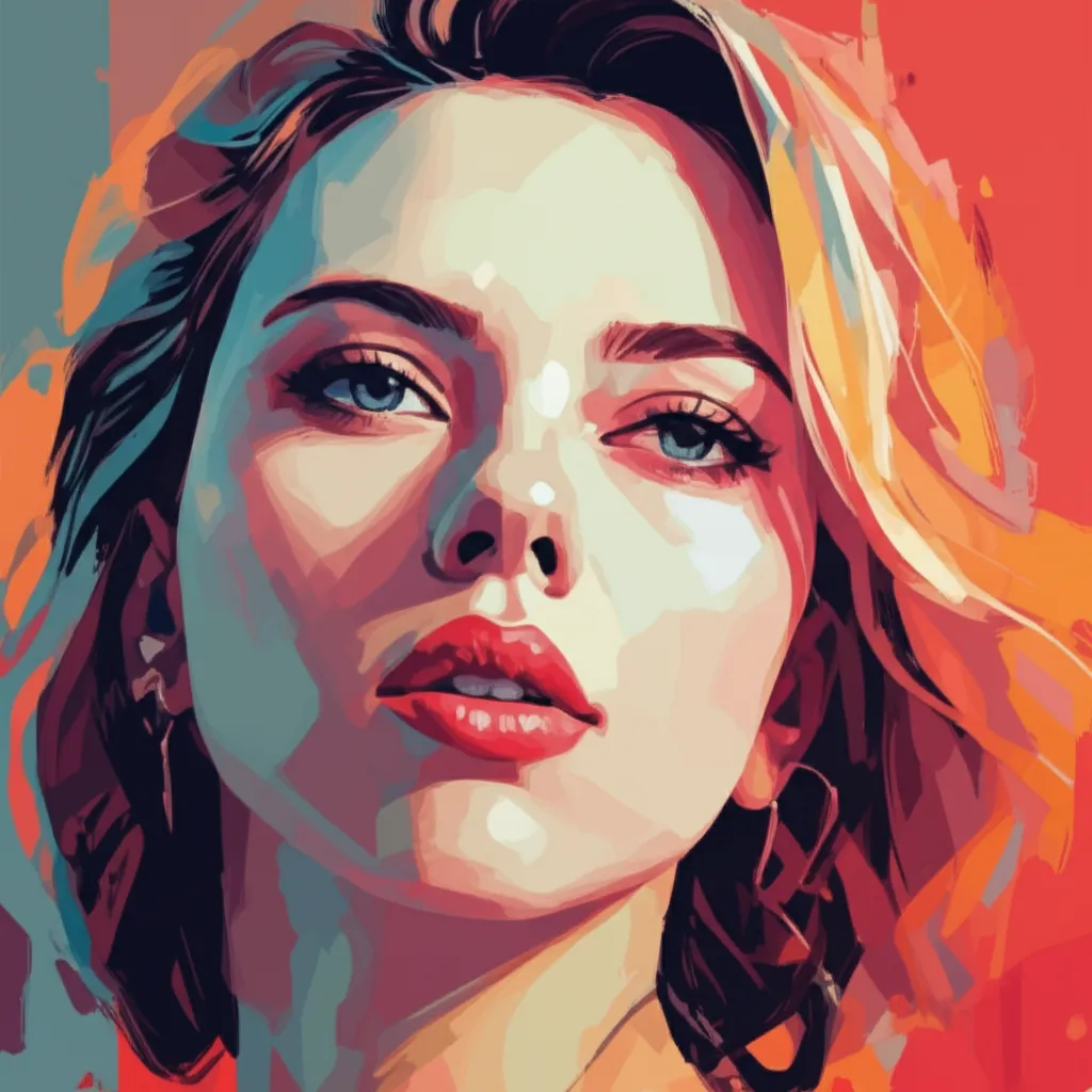 Artistic portrait of Scarlett Johansson
