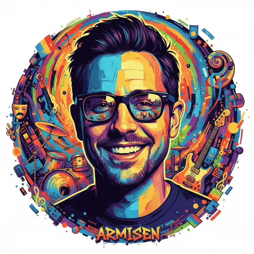 Artistic portrait of Fred Armisen