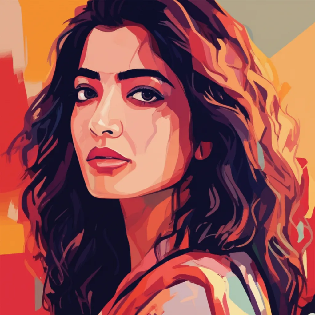 Artistic portrait of Rashmika Mandanna