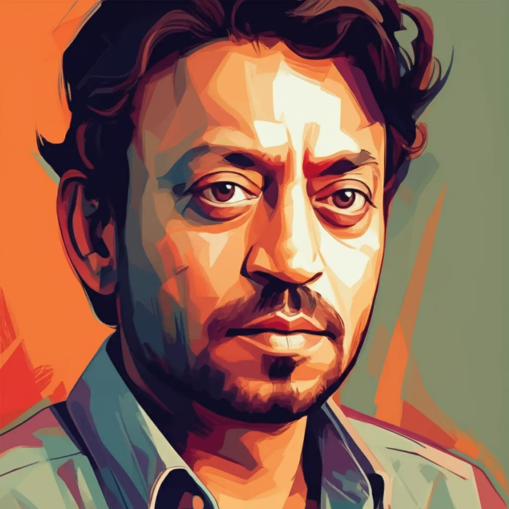 Artistic portrait of Irrfan Khan