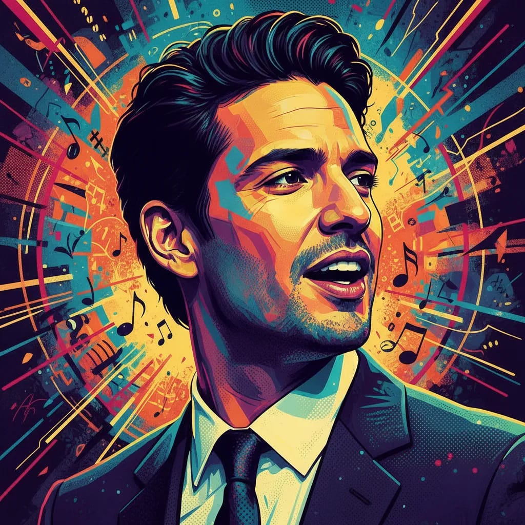 Artistic portrait of Lin-Manuel Miranda