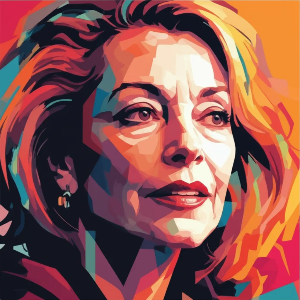Artistic portrait of Anjelica Huston