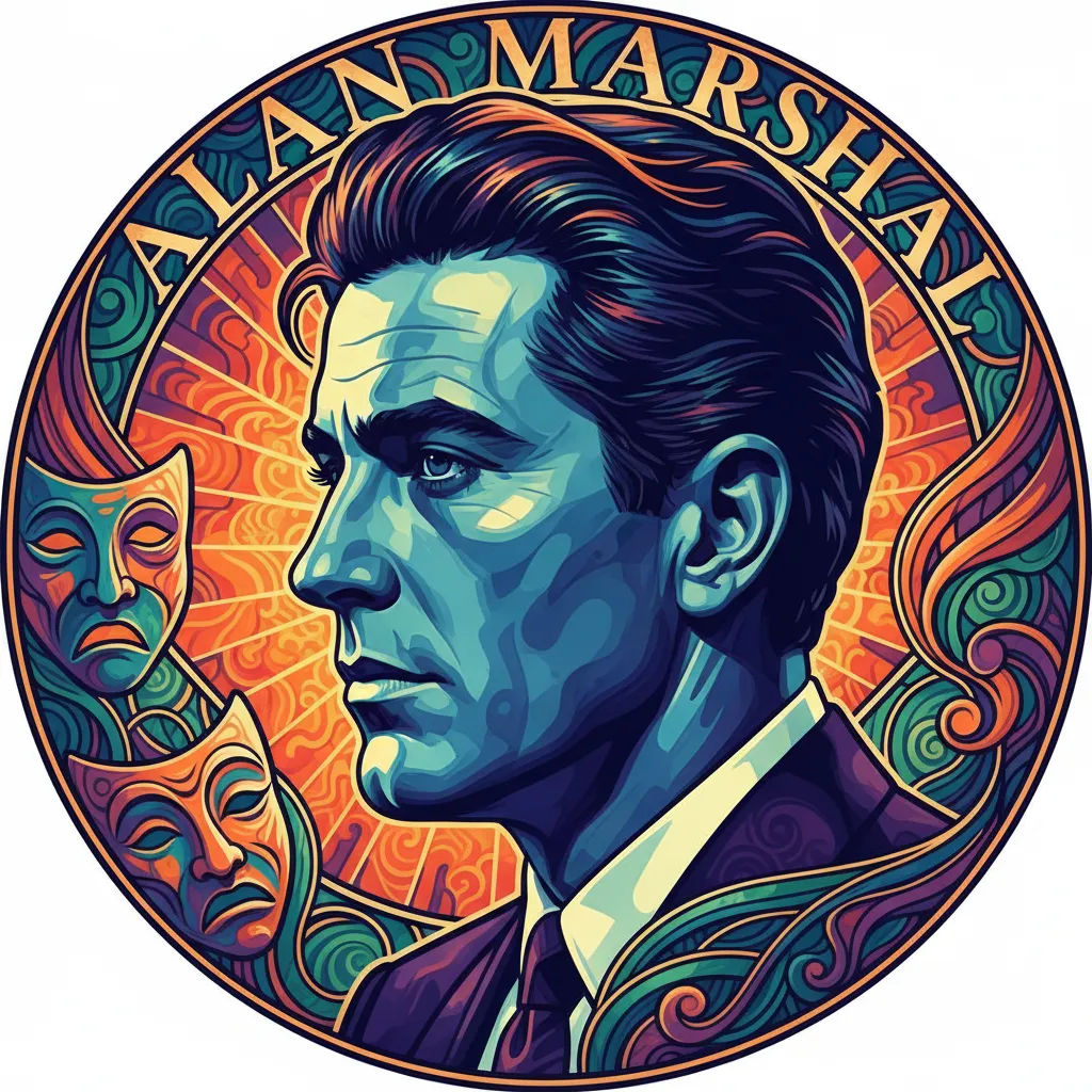 Artistic portrait of Alan Marshal