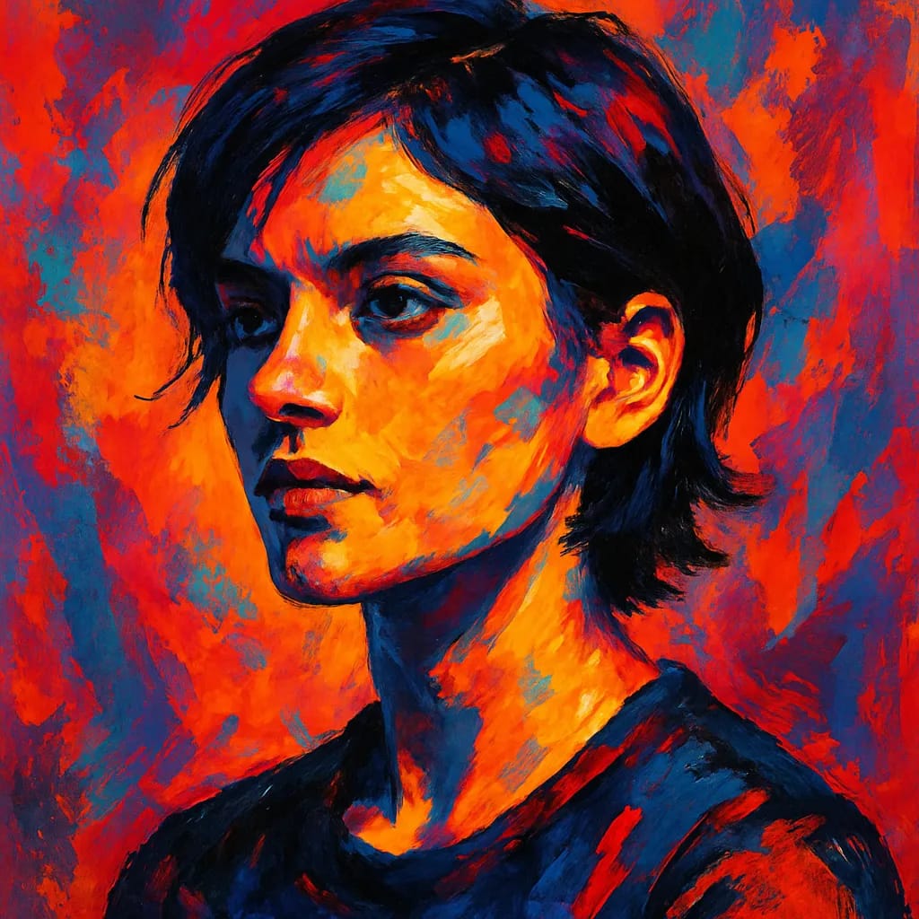 Artistic portrait of Sasha Calle