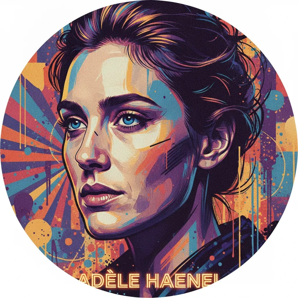 Artistic portrait of Adèle Haenel