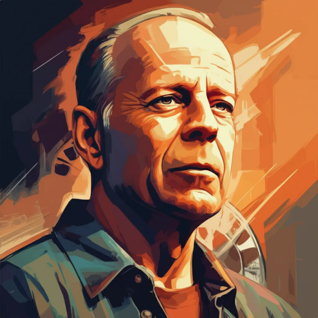 Artistic portrait of Bruce Willis