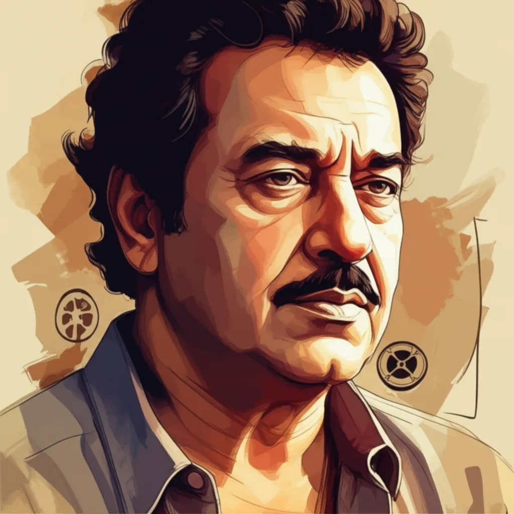 Artistic portrait of Rajkumar Santoshi