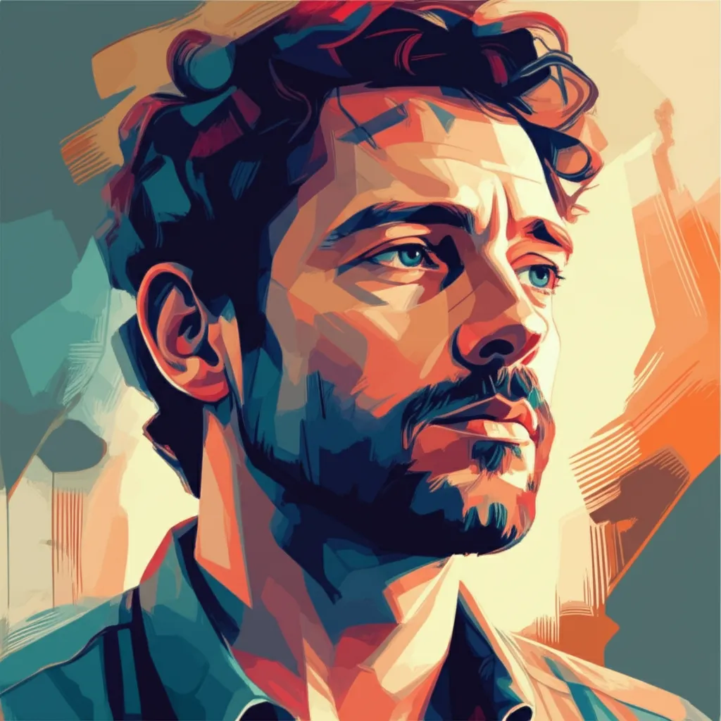 Artistic portrait of Dominique Rocher