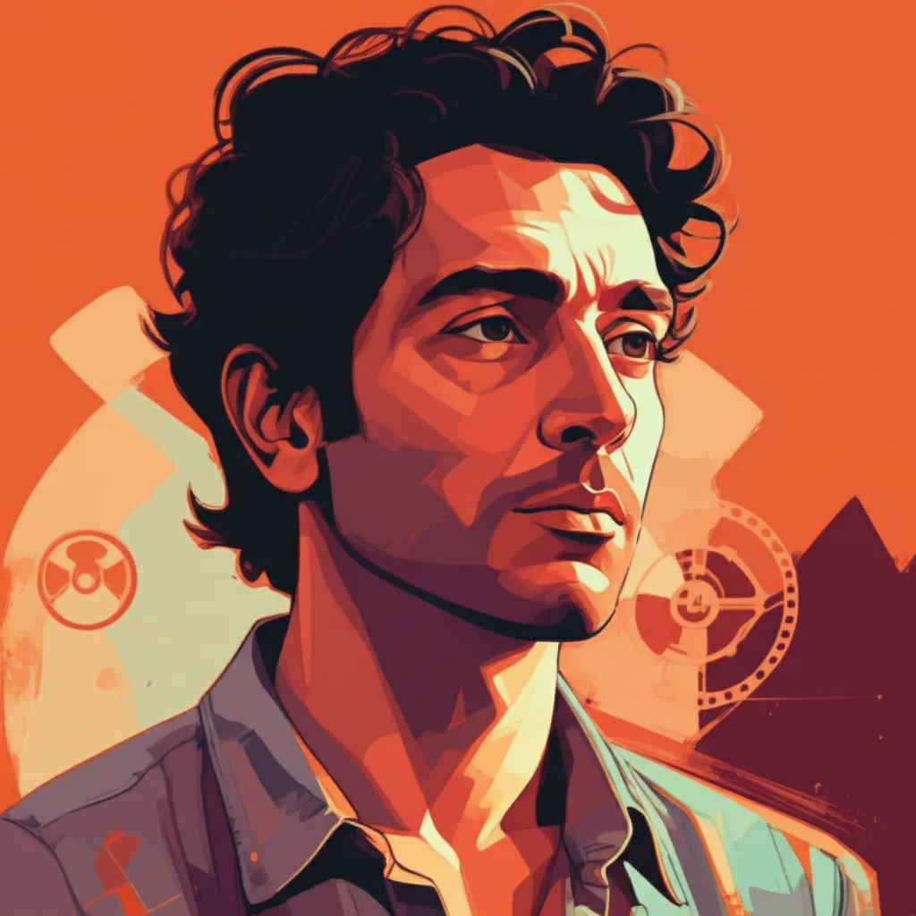 Artistic portrait of Ramin Bahrani