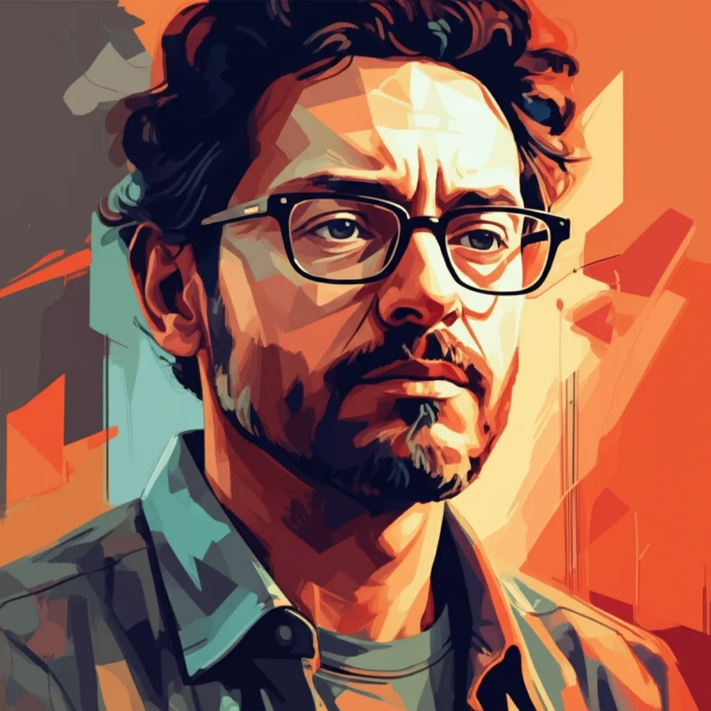 Artistic portrait of Ángel Gómez Hernández
