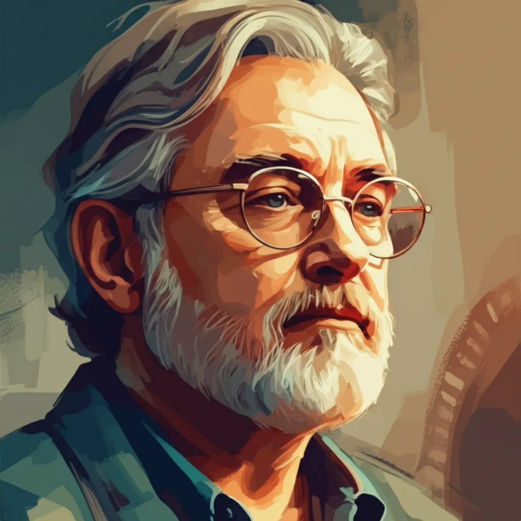 Artistic portrait of George Lucas