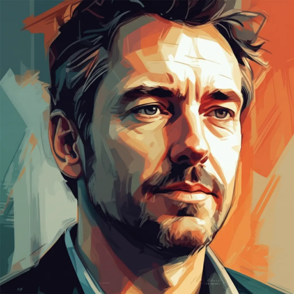 Artistic portrait of Justin Chadwick