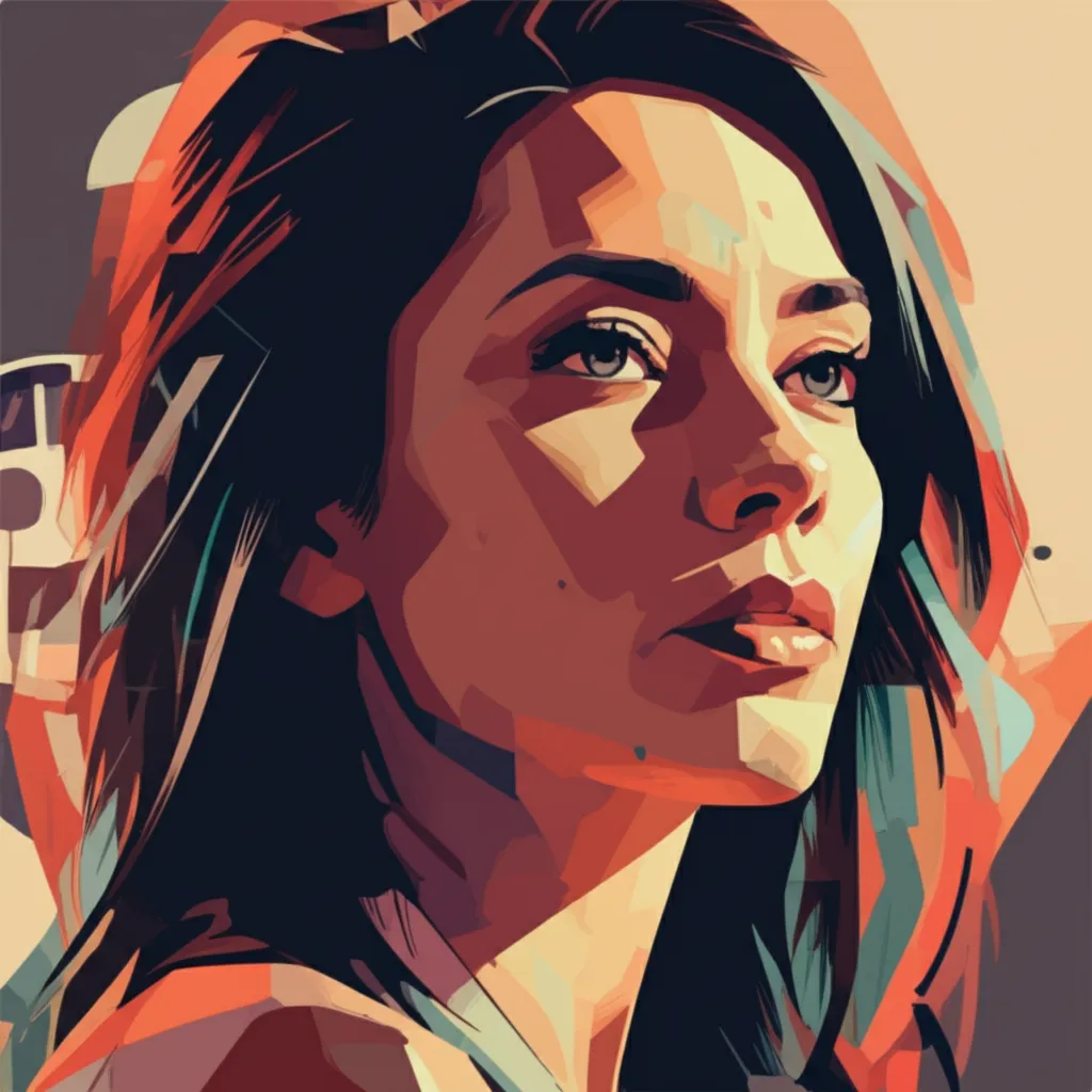 Artistic portrait of Christine Crokos