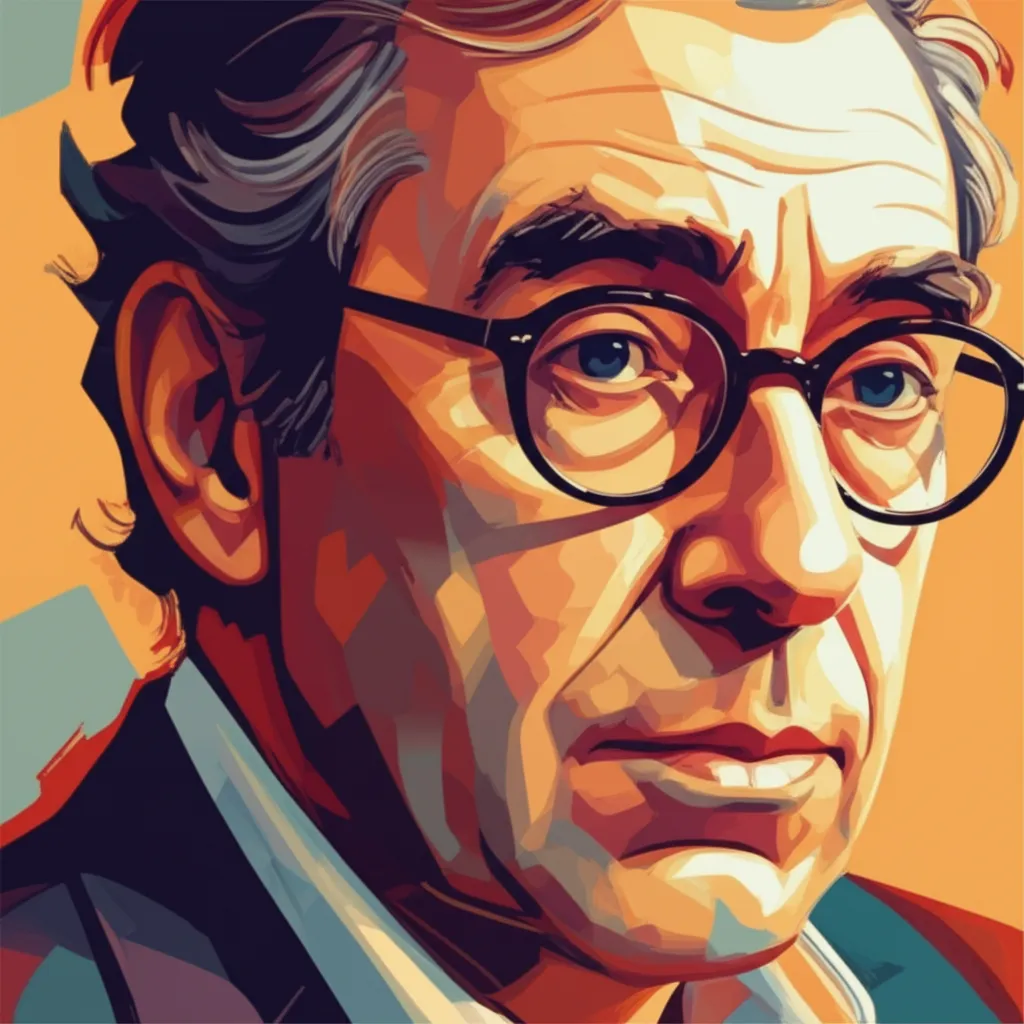 Artistic portrait of René Goscinny