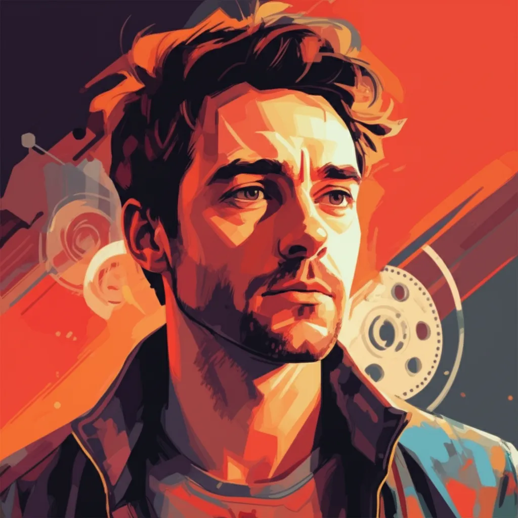 Artistic portrait of Damon Beesley