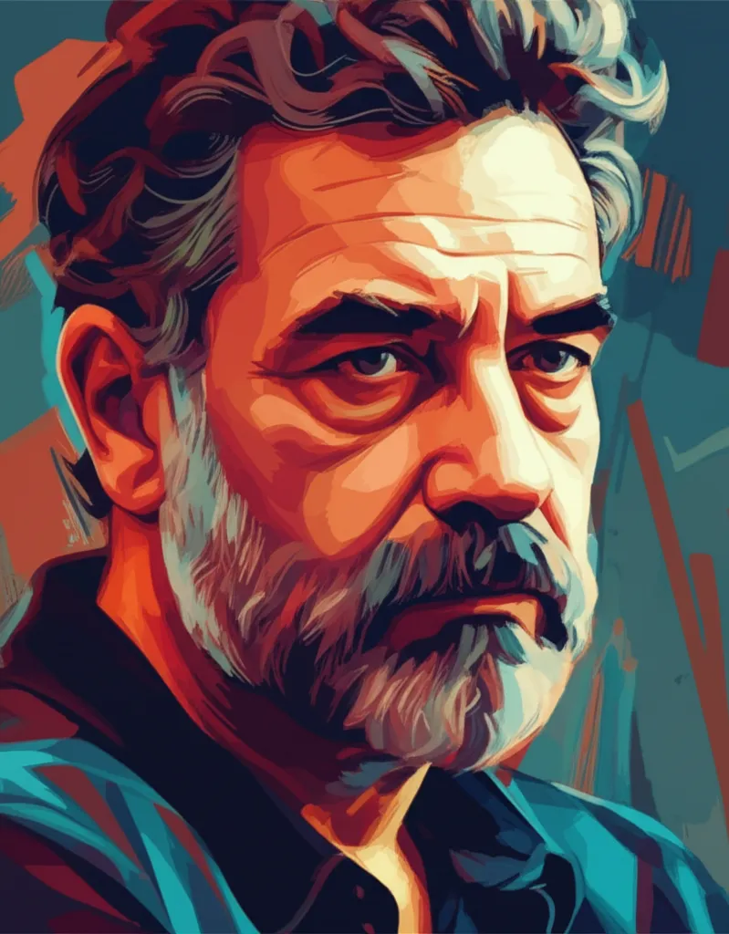 Artistic portrait of Ziad Doueiri