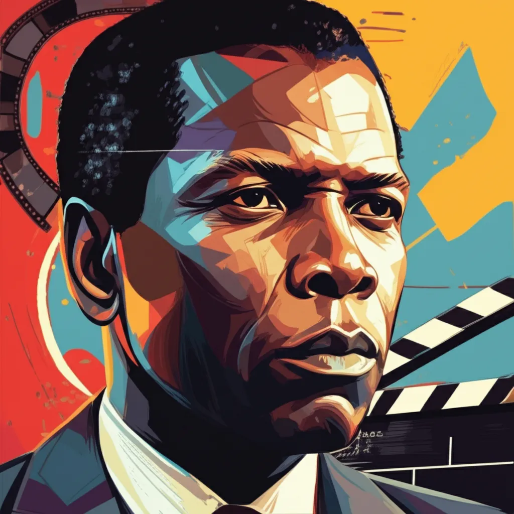 Artistic portrait of Sidney Poitier