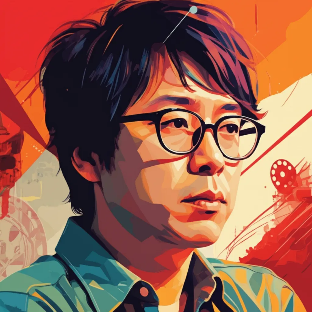 Artistic portrait of Masaaki Yuasa