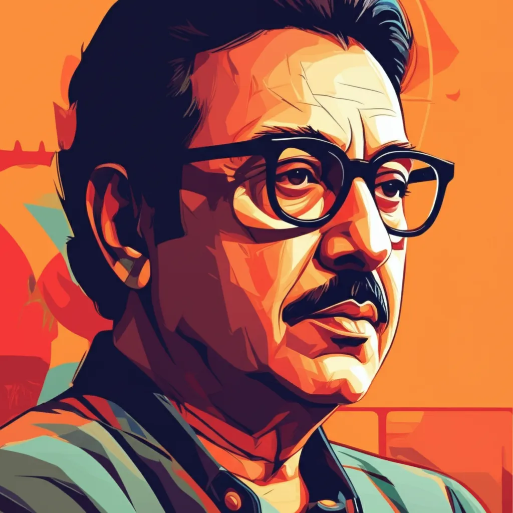 Artistic portrait of Subhash Ghai