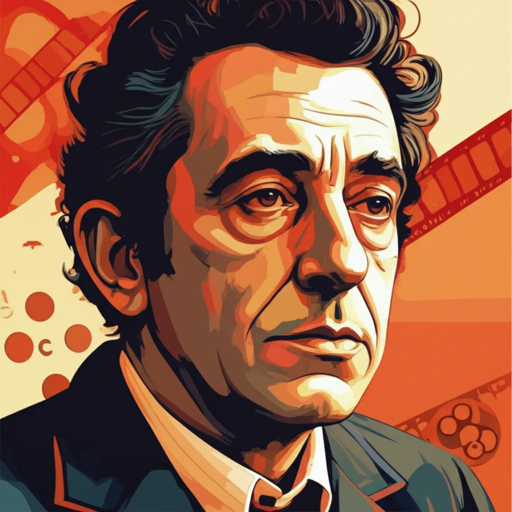 Artistic portrait of François Truffaut