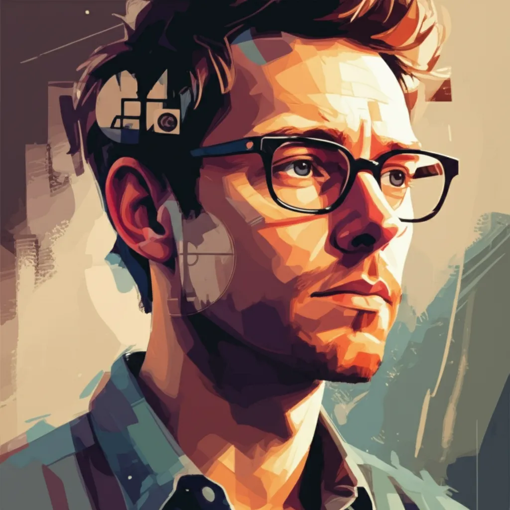 Artistic portrait of Drew Pearce