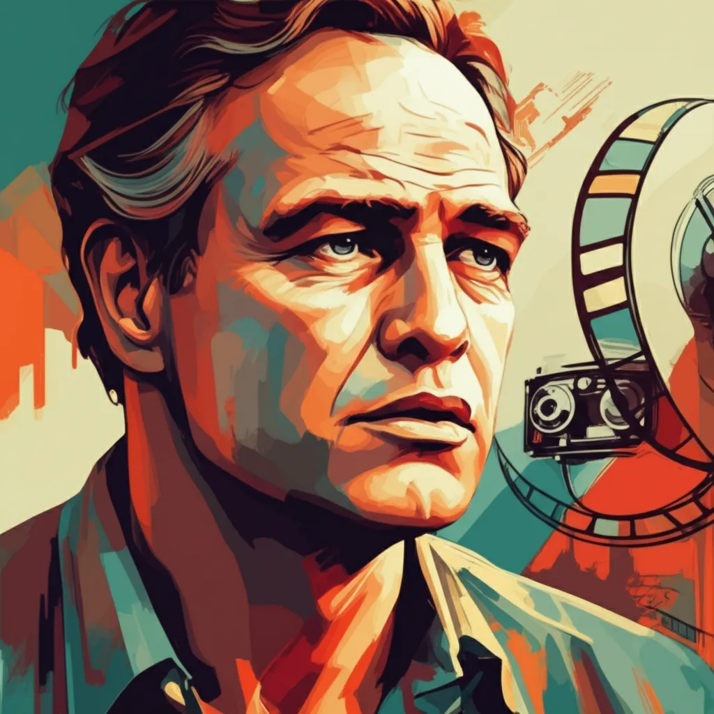Artistic portrait of Marlon Brando