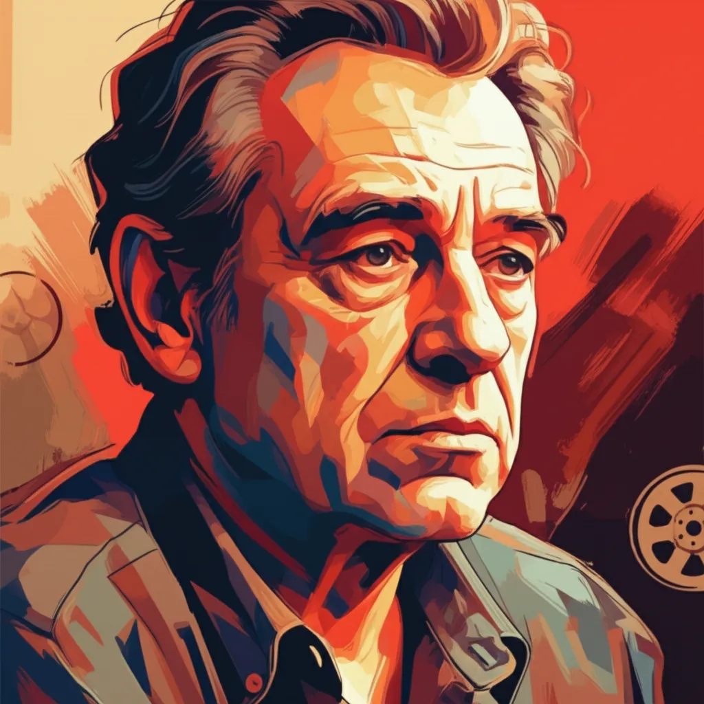 Artistic portrait of Krzysztof Kieslowski