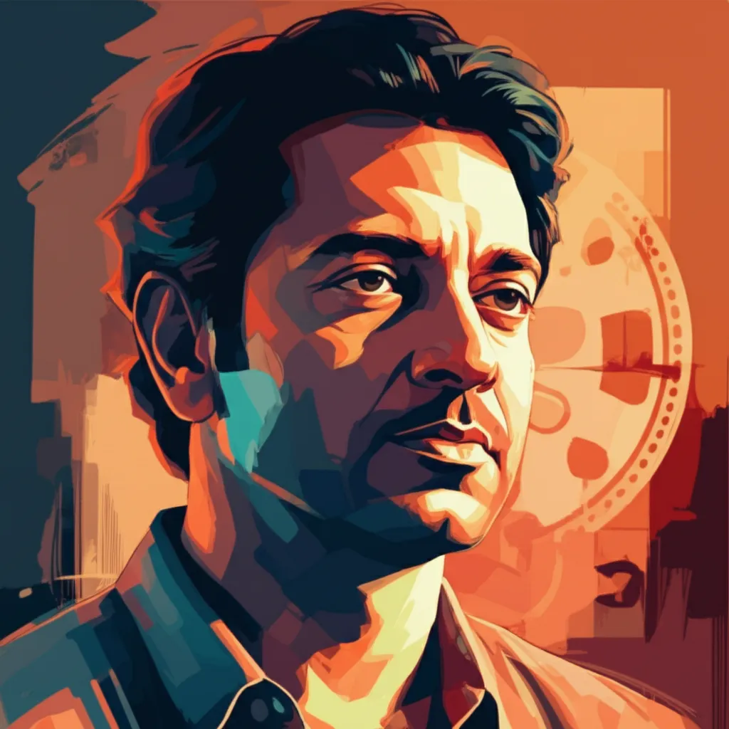 Artistic portrait of M. Night Shyamalan