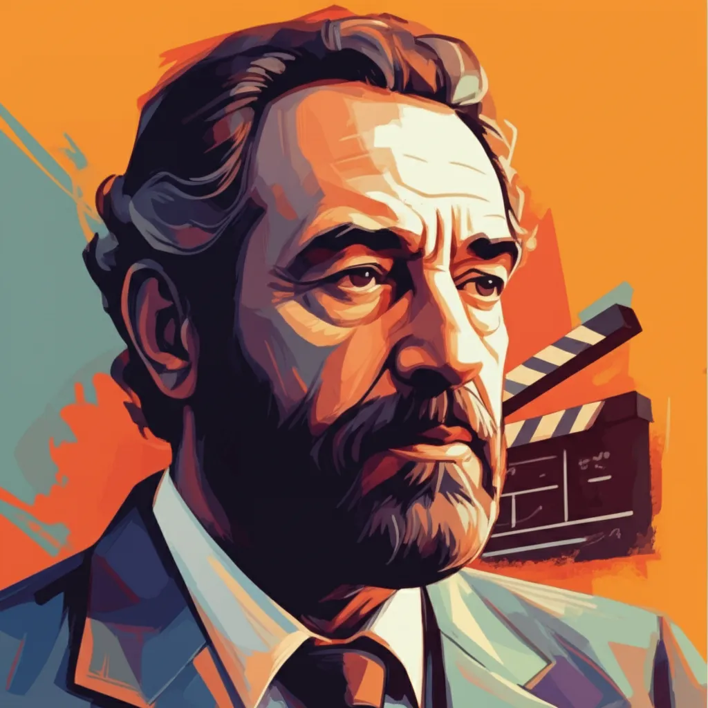 Artistic portrait of Moustapha Akkad