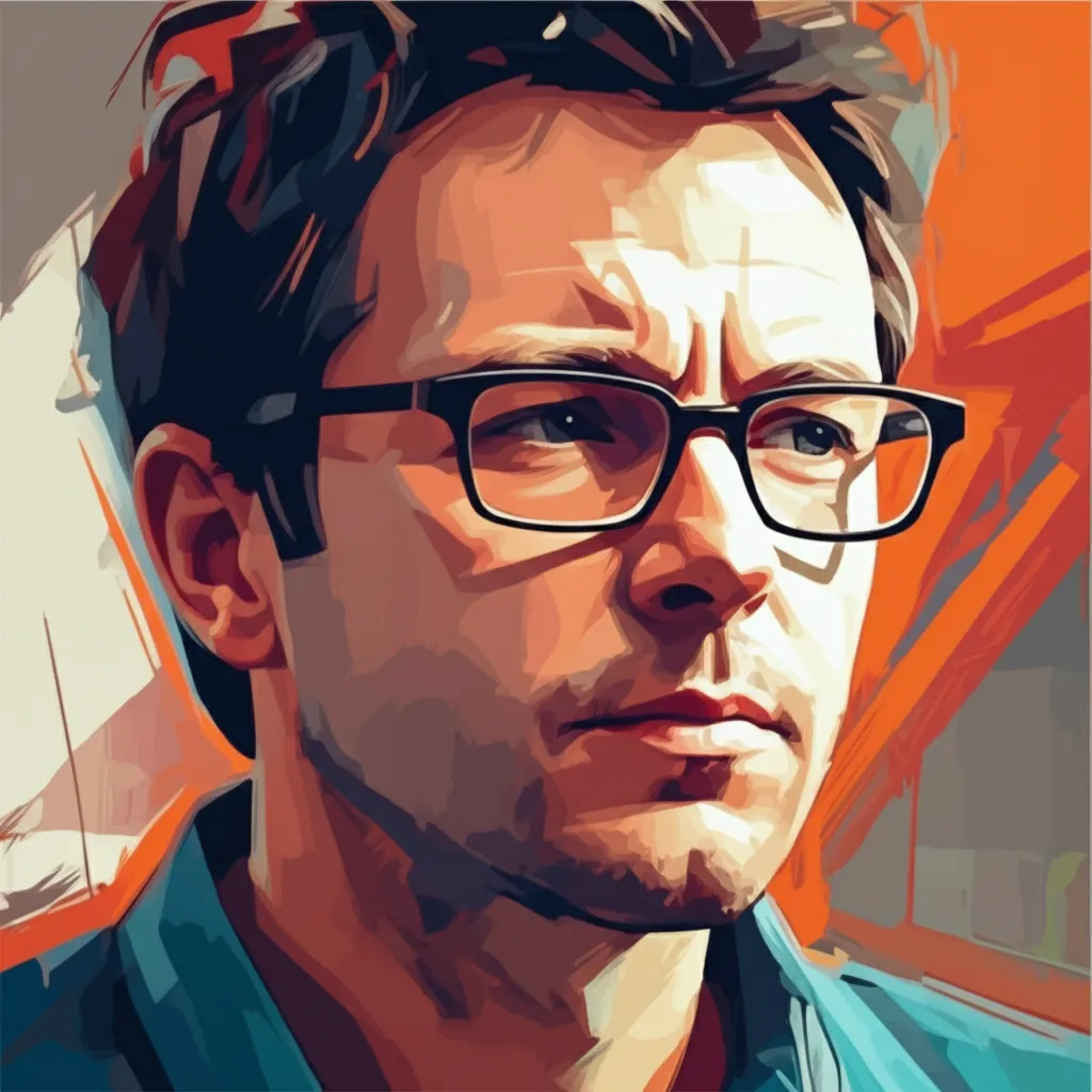 Artistic portrait of Alister Grierson